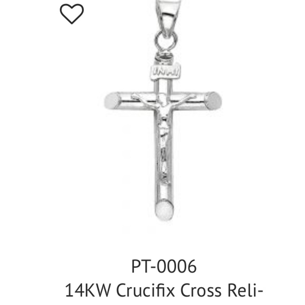 14 k white cross